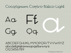 Cocosignum Corsivo Italico Light Version 2.001;hotconv 1.0.109;makeotfexe 2.5.65596图片样张