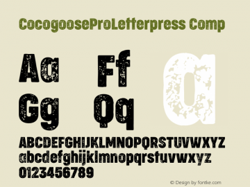 CocogooseProLetterpress Comp Version 1.000;hotconv 1.0.109;makeotfexe 2.5.65596图片样张