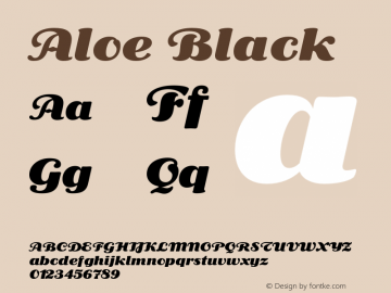 Aloe Black Version 1.500;Glyphs 3.1.1 (3148)图片样张