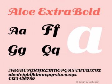Aloe ExtraBold Version 1.500;Glyphs 3.1.1 (3148)图片样张