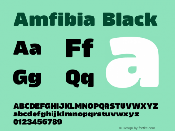 Amfibia Black Version 1.000;PS 001.000;hotconv 1.0.88;makeotf.lib2.5.64775图片样张