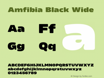 Amfibia Black Wide Version 1.000;PS 001.000;hotconv 1.0.88;makeotf.lib2.5.64775图片样张