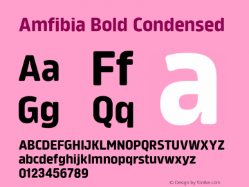 Amfibia Bold Condensed Version 1.000;PS 001.000;hotconv 1.0.88;makeotf.lib2.5.64775图片样张