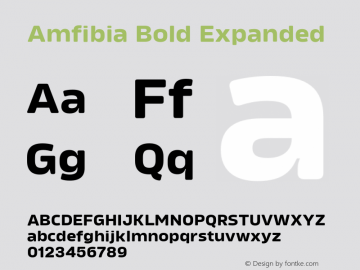 Amfibia Bold Expanded Version 1.000;PS 001.000;hotconv 1.0.88;makeotf.lib2.5.64775图片样张