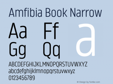 Amfibia Book Narrow Version 1.000;PS 001.000;hotconv 1.0.88;makeotf.lib2.5.64775图片样张