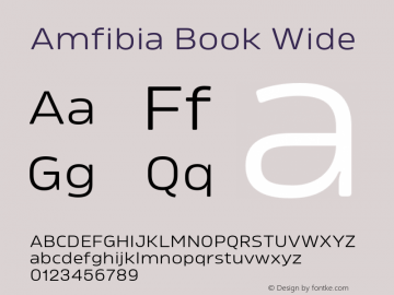 Amfibia Book Wide Version 1.000;PS 001.000;hotconv 1.0.88;makeotf.lib2.5.64775图片样张