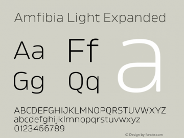 Amfibia Light Expanded Version 1.000;PS 001.000;hotconv 1.0.88;makeotf.lib2.5.64775图片样张