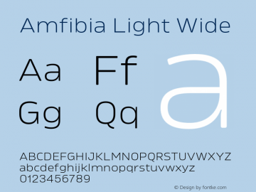 Amfibia Light Wide Version 1.000;PS 001.000;hotconv 1.0.88;makeotf.lib2.5.64775图片样张