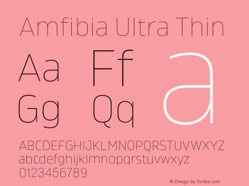 Amfibia Ultra Thin Version 1.000;PS 001.000;hotconv 1.0.88;makeotf.lib2.5.64775图片样张