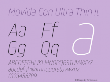 Movida Con Ultra Thin It Version 1.000;Glyphs 3.1.2 (3151)图片样张