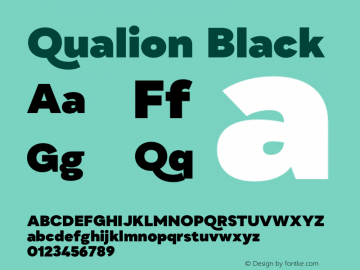 Qualion Black Version 1.000;PS 001.000;hotconv 1.0.88;makeotf.lib2.5.64775图片样张
