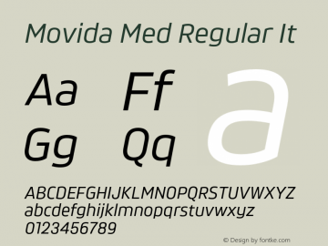 Movida Med Regular It Version 1.000;Glyphs 3.1.2 (3151)图片样张