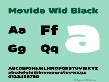 Movida Wid Black Version 1.000;Glyphs 3.1.2 (3151)图片样张