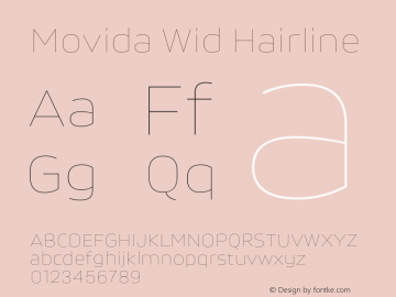 Movida Wid Hairline Version 1.000;Glyphs 3.1.2 (3151)图片样张