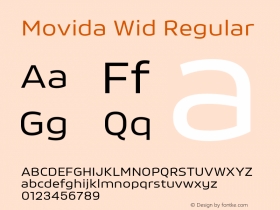 Movida Wid Regular Version 1.000;Glyphs 3.1.2 (3151)图片样张