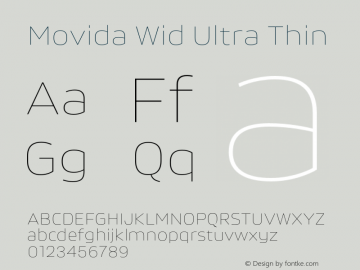 Movida Wid Ultra Thin Version 1.000;Glyphs 3.1.2 (3151)图片样张