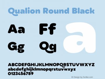 Qualion Round Black Version 1.000;hotconv 1.0.109;makeotfexe 2.5.65596图片样张