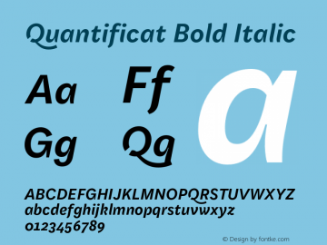 Quantificat Bold Italic Version 1.000;Glyphs 3.1.2 (3151)图片样张