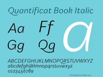 Quantificat Book Italic Version 1.000;Glyphs 3.1.2 (3151)图片样张