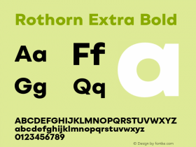 Rothorn Extra Bold Version 1.000;FEAKit 1.0图片样张