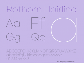 Rothorn Hairline Version 1.000;FEAKit 1.0图片样张