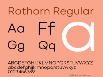 Rothorn Regular Version 1.000;FEAKit 1.0图片样张