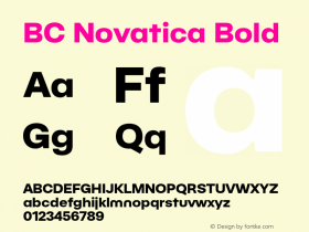 BC Novatica Bold Version 1.000图片样张