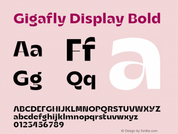 Gigafly Display Bold Version 1.010;Glyphs 3.1.2 (3151)图片样张