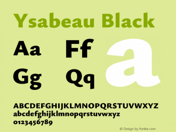 Ysabeau Black Version 2.002;Glyphs 3.2 (3227)图片样张
