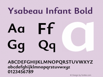 Ysabeau Infant Bold Version 2.002;Glyphs 3.2 (3227)图片样张