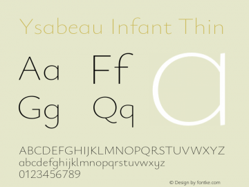 Ysabeau Infant Thin Version 2.002;Glyphs 3.2 (3227)图片样张