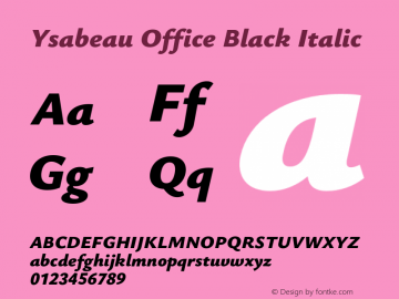 Ysabeau Office Black Italic Version 2.002;Glyphs 3.2 (3227)图片样张