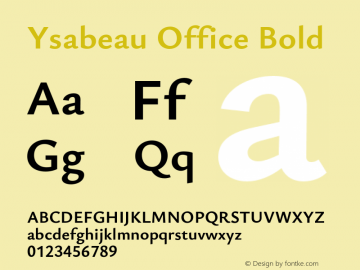 Ysabeau Office Bold Version 2.002;Glyphs 3.2 (3227)图片样张