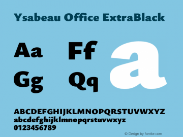 Ysabeau Office ExtraBlack Version 2.002;Glyphs 3.2 (3227)图片样张