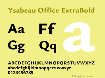 Ysabeau Office ExtraBold Version 2.002;Glyphs 3.2 (3227)图片样张