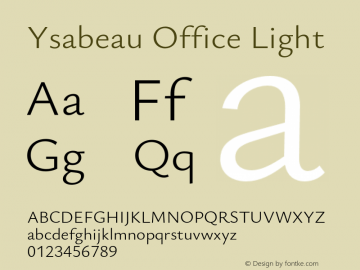 Ysabeau Office Light Version 2.002;Glyphs 3.2 (3227)图片样张