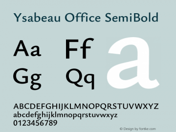 Ysabeau Office SemiBold Version 2.002;Glyphs 3.2 (3227)图片样张