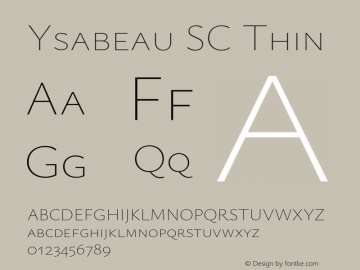 Ysabeau SC Thin Version 2.002;Glyphs 3.2 (3227)图片样张