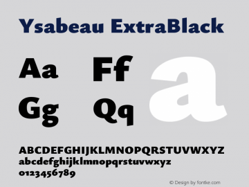 Ysabeau ExtraBlack Version 2.002图片样张