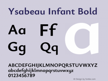 Ysabeau Infant Bold Version 2.002图片样张