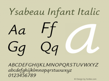 Ysabeau Infant Italic Version 2.002图片样张