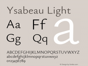 Ysabeau Light Version 2.002图片样张