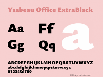 Ysabeau Office ExtraBlack Version 2.002图片样张