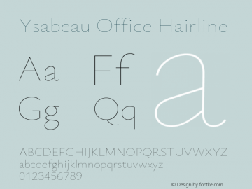 Ysabeau Office Hairline Version 2.002图片样张