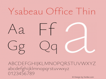 Ysabeau Office Thin Version 2.002图片样张