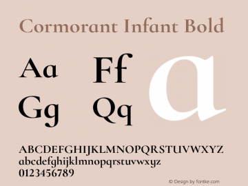 Cormorant Infant Bold Version 4.001;Glyphs 3.2 (3227)图片样张