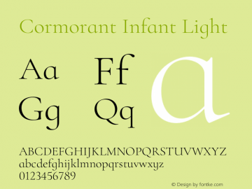 Cormorant Infant Light Version 4.001;Glyphs 3.2 (3227)图片样张