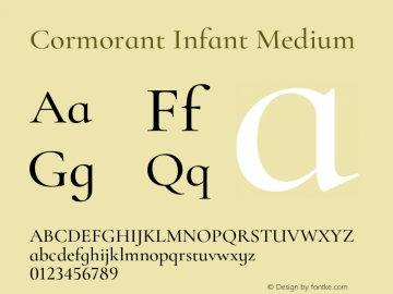 Cormorant Infant Medium Version 4.001;Glyphs 3.2 (3227)图片样张