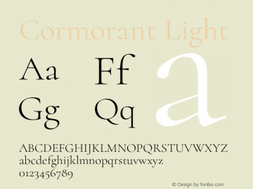 Cormorant Light Version 4.001;Glyphs 3.2 (3227)图片样张