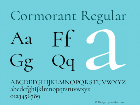 Cormorant Regular Version 4.001;Glyphs 3.2 (3227)图片样张